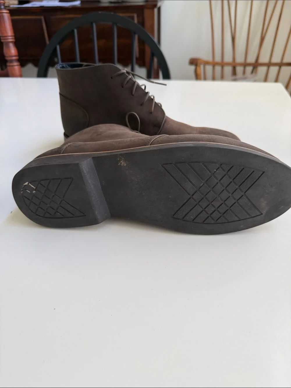 Nisolo Men's Brown Leather Lace-Up Chukka Boots - 10